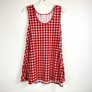 LULAROE PERFECT TANK SIZE SMALL COLOR: RED AND GRAY